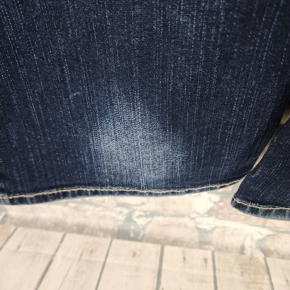 Silver Jeans Tuesday Low Rise Factory Fade Whiskered Size W29/L33 Dark Wash - Picture 16 of 16